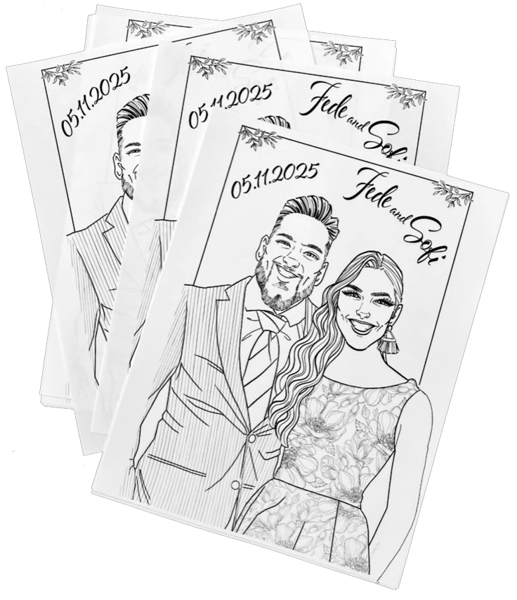 Elegant live caricature entertainment for weddings in Utah